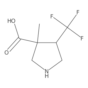 3-Pyrrolidinecarboxylic acid, 3-methyl-4-(trifluoromethyl)-结构式