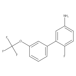 3-Amino-6-fluoro-3'-(trifluoromethoxy)biphenyl结构式