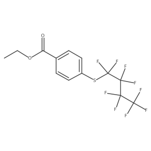 Ethyl 4-[(nonafluorobutyl)sulfanyl]benzoate结构式