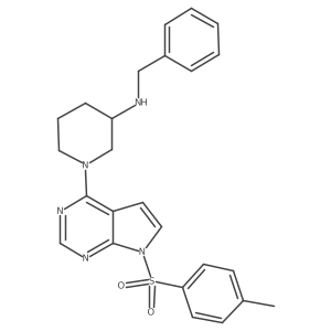N-benzyl-1-(7-tosyl-7H-pyrrolo[2,3-d]pyrimidin-4-yl)piperidin-3-amine结构式