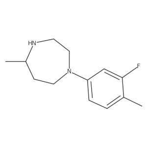 1-(3-Fluoro-4-methylphenyl)-5-methyl-1,4-diazepane Structure