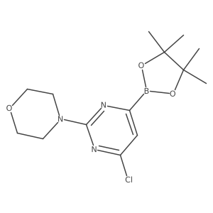 2-Morpholino-6-chloropyrimidine-4-boronic acid pinacol ester结构式