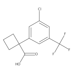 1-[3-Chloro-5-(trifluoromethyl)phenyl]cyclobutanecarboxylic Acid Structure