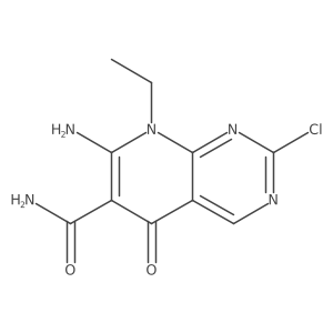 7-Amino-2-chloro-8-ethyl-5-oxo-5,8-dihydropyrido[2,3-d]pyrimidine-6-carboxamide结构式