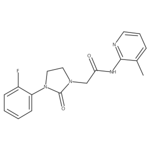 2-[3-(2-fluorophenyl)-2-oxoimidazolidin-1-yl]-N-(3-methylpyridin-2-yl)acetamide结构式