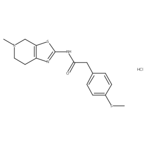N-(5-methyl-4,5,6,7-tetrahydrothiazolo[5,4-c]pyridin-2-yl)-2-(4-(methylthio)phenyl)acetamide hydrochloride Structure