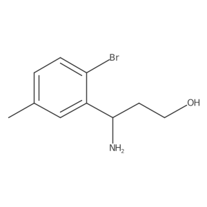 3-Amino-3-(2-bromo-5-methylphenyl)propan-1-ol结构式