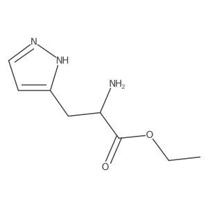 Ethyl 2-amino-3-(1H-pyrazol-3-YL)propanoate结构式