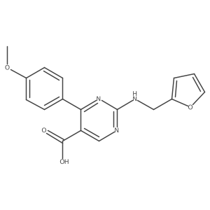2-[(2-Furylmethyl)amino]-4-(4-methoxyphenyl)pyrimidine-5-carboxylic acid结构式