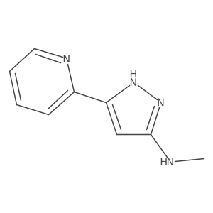 N-methyl-5-(pyridin-2-yl)-1H-pyrazol-3-amine结构式