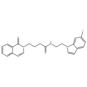N-[2-(6-fluoro-1H-indol-1-yl)ethyl]-4-(4-oxo-1,2,3-benzotriazin-3(4H)-yl)butanamide Structure
