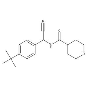 N-[(4-tert-butylphenyl)(cyano)methyl]oxane-4-carboxamide Structure
