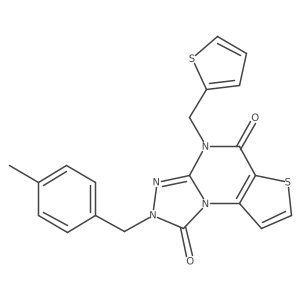 2-(4-methylbenzyl)-4-(thiophen-2-ylmethyl)thieno[2,3-e][1,2,4]triazolo[4,3-a]pyrimidine-1,5(2H,4H)-dione结构式