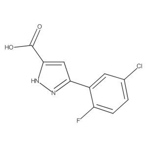 5-(5-chloro-2-fluorophenyl)-1H-pyrazole-3-carboxylic acid结构式