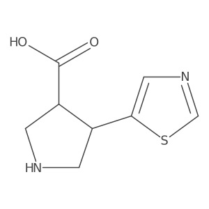 4-(1,3-Thiazol-5-YL)pyrrolidine-3-carboxylic acid Structure