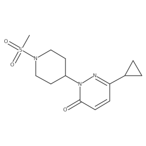 6-Cyclopropyl-2-(1-methanesulfonylpiperidin-4-yl)-2,3-dihydropyridazin-3-one结构式