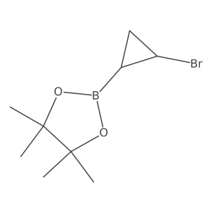2-(2-Bromocyclopropyl)-4,4,5,5-tetramethyl-1,3,2-dioxaborolane Structure