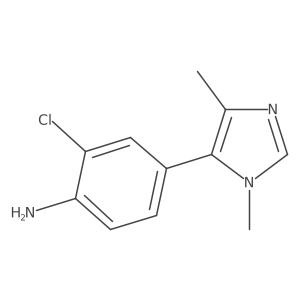 2-Chloro-4-(1,4-dimethyl-1H-imidazol-5-yl)aniline Structure