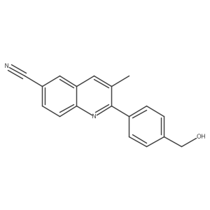 2-[4-(Hydroxymethyl)phenyl]-3-methyl-6-quinolinecarbonitrile结构式
