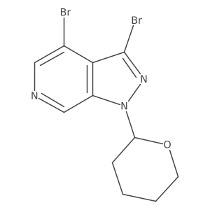 3,4-Dibromo-1-(tetrahydro-2H-pyran-2-yl)-1H-pyrazolo[3,4-c]pyridine Structure