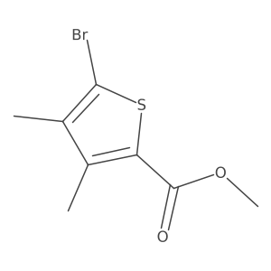 Methyl 5-bromo-3,4-dimethylthiophene-2-carboxylate结构式