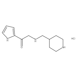 2-((piperidin-4-ylmethyl)amino)-1-(1H-pyrrol-2-yl)ethanone hydrochloride结构式