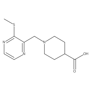 1-((3-(Methylthio)pyrazin-2-yl)methyl)piperidine-4-carboxylic acid Structure