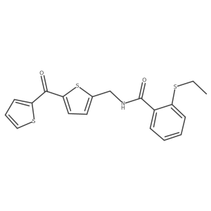 2-(ethylthio)-N-((5-(thiophene-2-carbonyl)thiophen-2-yl)methyl)benzamide Structure