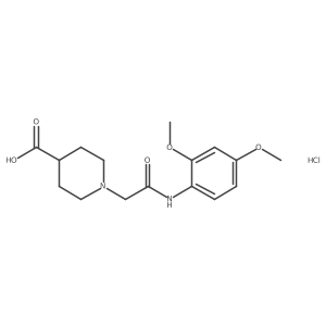 1-(2-((2,4-Dimethoxyphenyl)amino)-2-oxoethyl)piperidine-4-carboxylic acid hydrochloride Structure