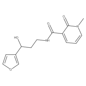 N-(3-(furan-3-yl)-3-hydroxypropyl)-1-methyl-2-oxo-1,2-dihydropyridine-3-carboxamide结构式