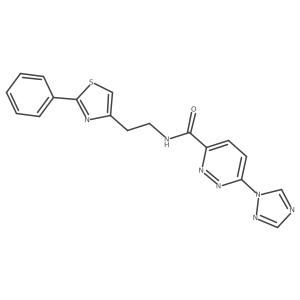 N-(2-(2-phenylthiazol-4-yl)ethyl)-6-(1H-1,2,4-triazol-1-yl)pyridazine-3-carboxamide Structure