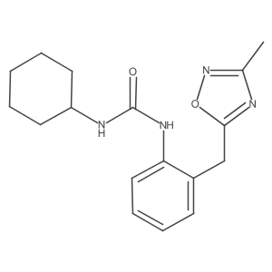 1-Cyclohexyl-3-(2-((3-methyl-1,2,4-oxadiazol-5-yl)methyl)phenyl)urea Structure