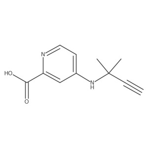 4-[(2-Methylbut-3-yn-2-yl)amino]pyridine-2-carboxylic acid结构式