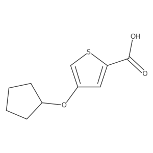 4-(Cyclopentyloxy)thiophene-2-carboxylic acid结构式