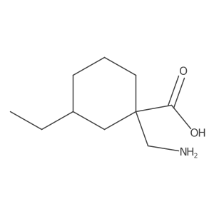 1-(Aminomethyl)-3-ethylcyclohexane-1-carboxylic acid Structure