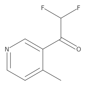 2,2-Difluoro-1-(4-methylpyridin-3-yl)ethan-1-one结构式