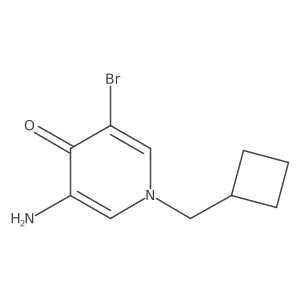 3-Amino-5-bromo-1-(cyclobutylmethyl)-1,4-dihydropyridin-4-one结构式