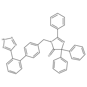 2,5,5-Triphenyl-3-[2''-(1H-tetrazol-5-yl)-biphenyl-4-ylmethyl]-3,5-dihydro-imidazol-4-one Structure