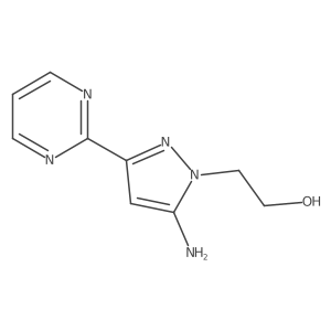 2-[5-amino-3-(pyrimidin-2-yl)-1H-pyrazol-1-yl]ethan-1-ol结构式
