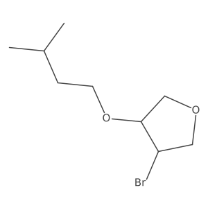 3-Bromo-4-(3-methylbutoxy)oxolane Structure
