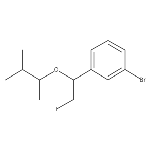 1-Bromo-3-{2-iodo-1-[(3-methylbutan-2-yl)oxy]ethyl}benzene结构式