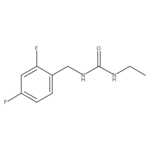 1-[(2,4-Difluorophenyl)methyl]-3-ethylurea结构式