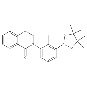 2-(2-methyl-3-(4,4,5,5-tetramethyl-1,3,2-dioxaborolan-2-yl)phenyl)-3,4-dihydroisoquinolin-1(2H)-one结构式