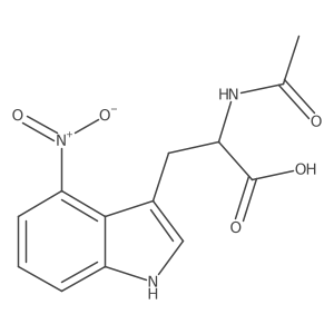 (S)-2-Acetamido-3-(4-nitro-1H-indol-3-yl)propanoic acid Structure