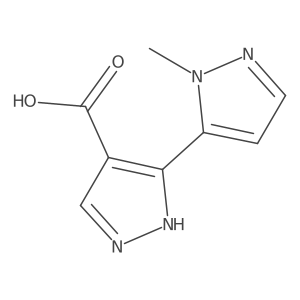 3-(1-Methyl-1H-pyrazol-5-yl)-1H-pyrazole-4-carboxylic acid结构式