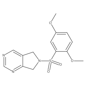 6-((2,5-dimethoxyphenyl)sulfonyl)-6,7-dihydro-5H-pyrrolo[3,4-d]pyrimidine Structure