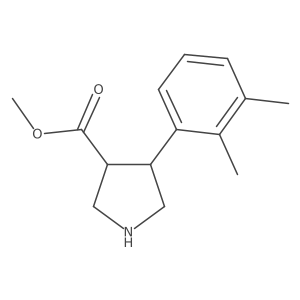 Methyl 4-(2,3-dimethylphenyl)pyrrolidine-3-carboxylate结构式
