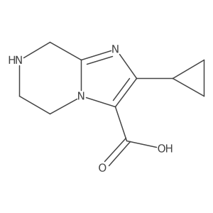 2-Cyclopropyl-5H,6H,7H,8H-imidazo[1,2-a]pyrazine-3-carboxylic acid Structure