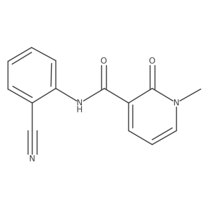 3-Pyridinecarboxamide, N-(2-cyanophenyl)-1,2-dihydro-1-methyl-2-oxo- Structure