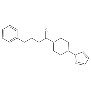 1-(4-(1H-1,2,3-triazol-1-yl)piperidin-1-yl)-4-phenylbutan-1-one结构式